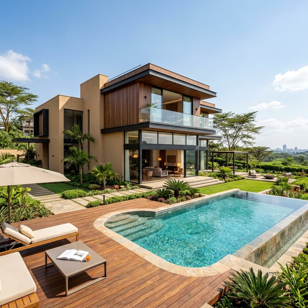 Modern luxury villa in Nairobi Kenya, pre-purchase home inspection visual